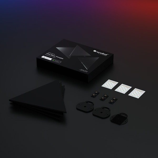 Nanoleaf Shapes Ultra Black Triangles | 3 stuks | Uitbreiding